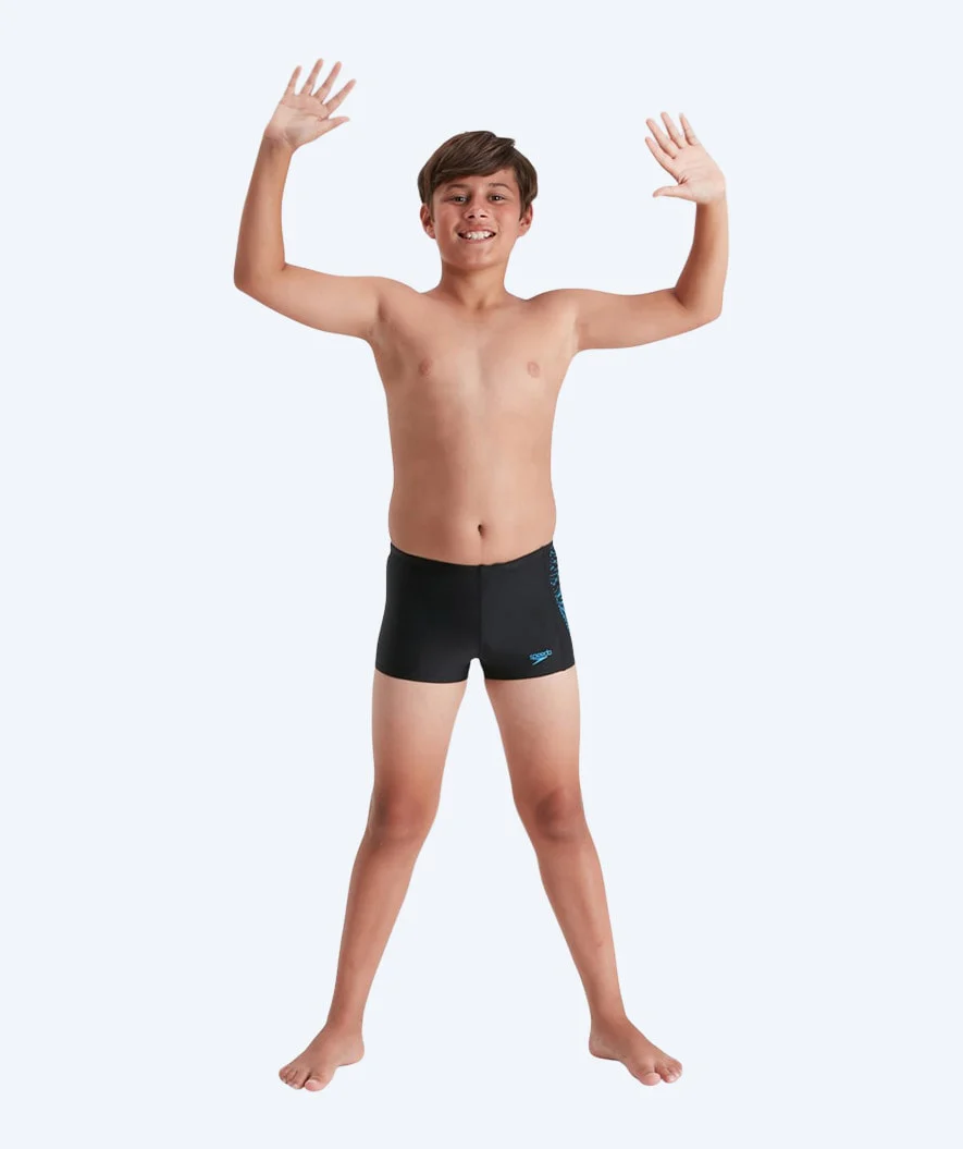 Speedo bokserki kąpielowe dla chłopców - Allover Panel - Czarny/jasnoniebieski - Image 4