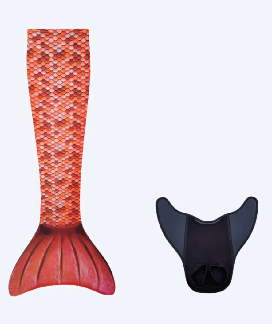Kuaki Mermaids ogon syreny dla dzieci - Zestaw - Pomarańczowy