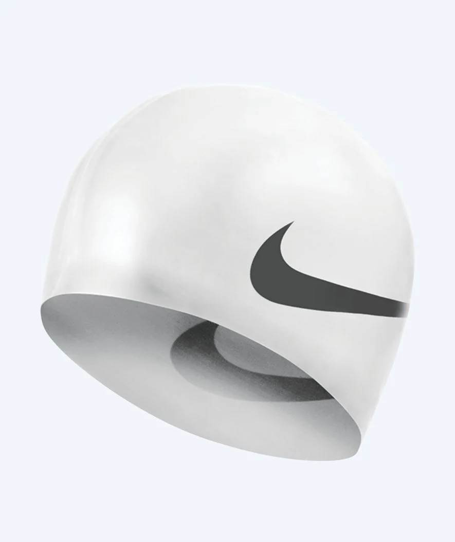 Nike czepek do pływania - Big Swoosh - Biały/czarny