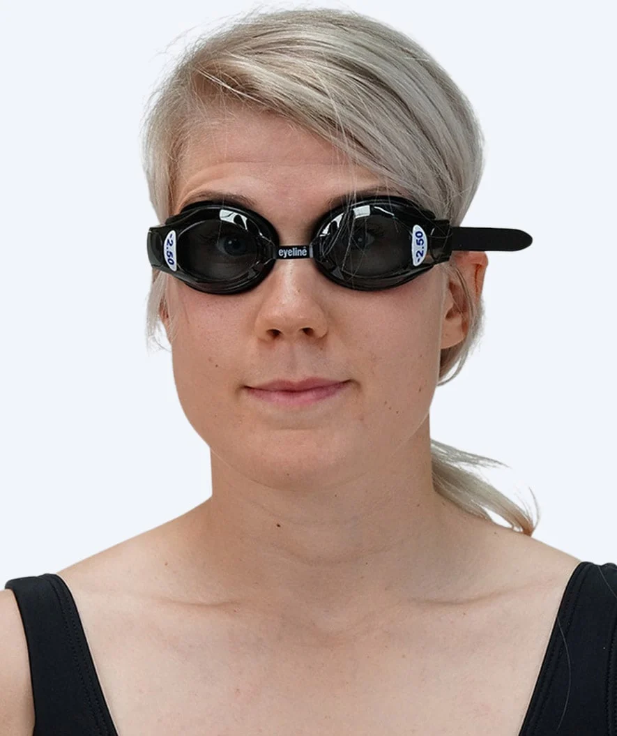 Primotec korekcyjne okulary do pływania dla dorosłych krótkowidzów - (-1.0) – (-8.0) - Czarny (Smoke soczewki) - Image 2