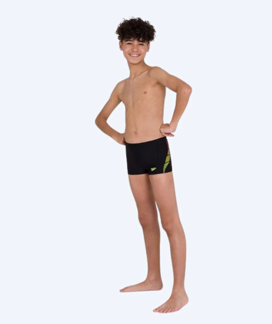 Speedo bokserki kąpielowe dla chłopców - Placement Panel - Czarny/żółty - Image 4