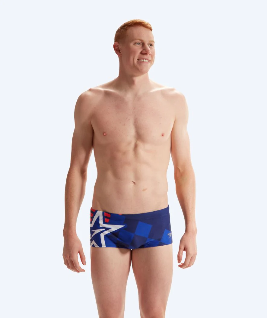 Speedo kąpielówki dla mężczyzn - Placement Digital - Niebieski/czerwony