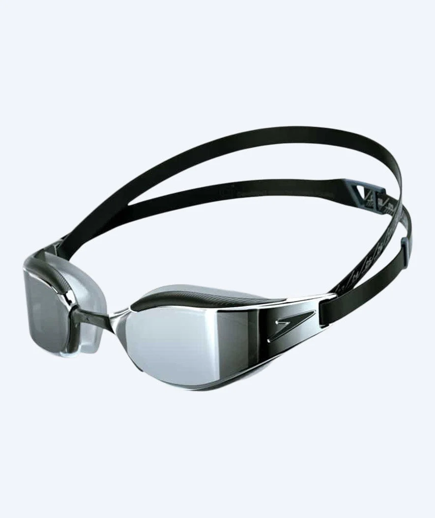 Speedo Elite okulary do pływania - Fastskin Hyper Elite Mirror - Czarny/szary