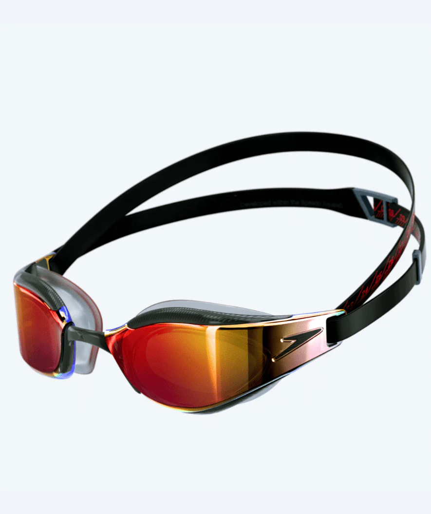 Speedo Elite okulary do pływania - Fastskin Hyper Elite Mirror - Czarny/złoty