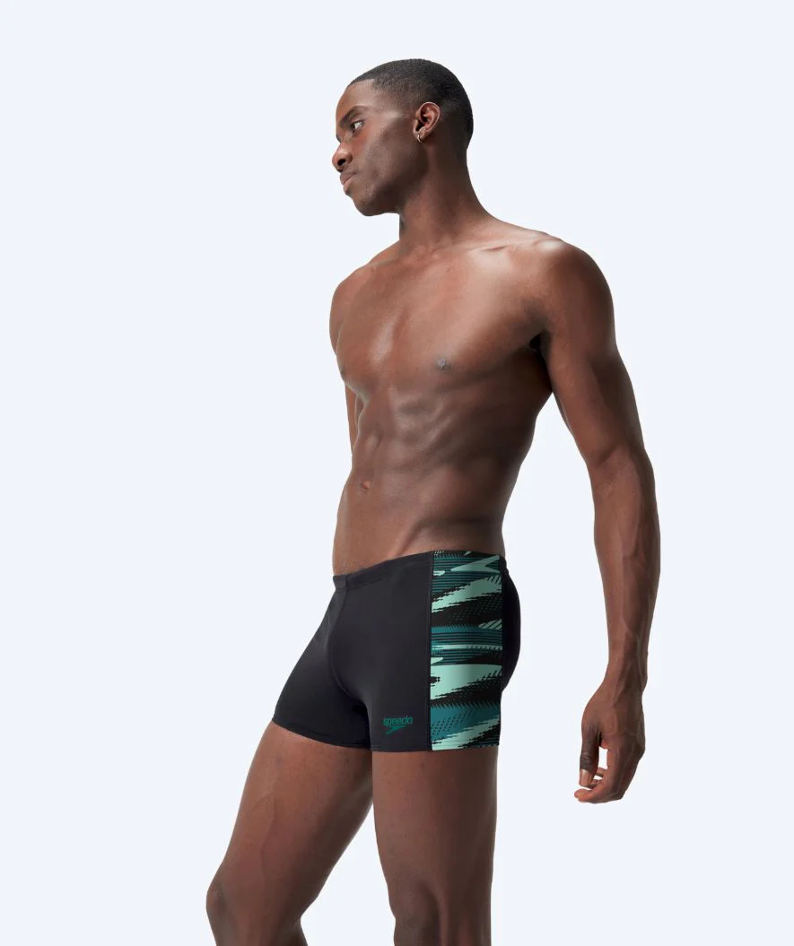 Speedo bokserki kąpielowe dla mężczyzn - Hyperboom Panel - Czarny/turkusowy - Image 2