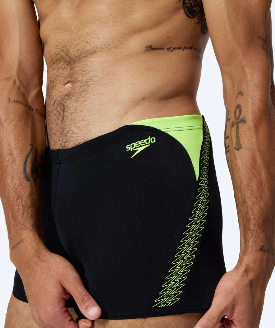Speedo bokserki kąpielowe dla mężczyzn - Hyperboom Splice - Czarny/żółty - Image 4