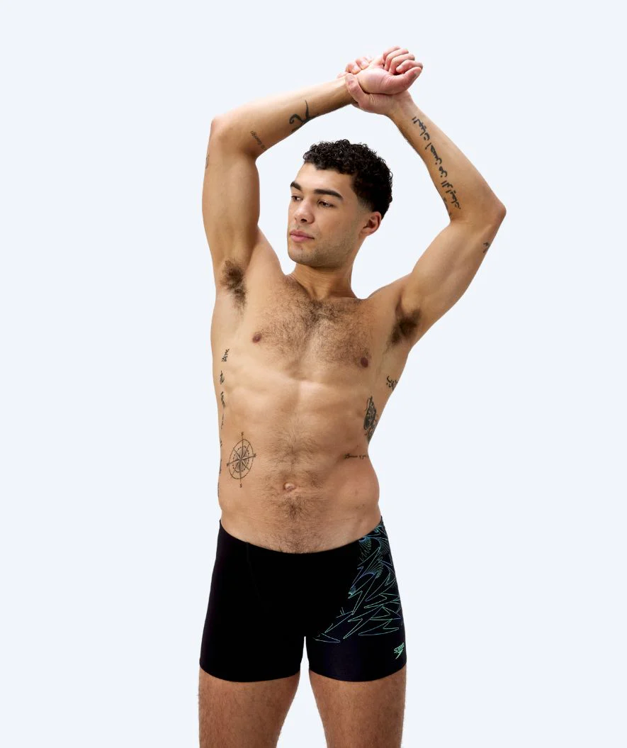 Speedo bokserki kąpielowe dla mężczyzn - Hyperboom V-Cut - Czarny/zielony