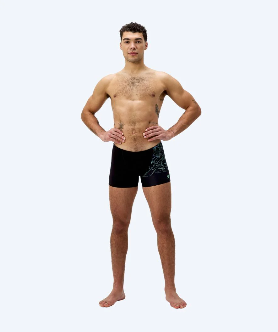 Speedo bokserki kąpielowe dla mężczyzn - Hyperboom V-Cut - Czarny/zielony - Image 3