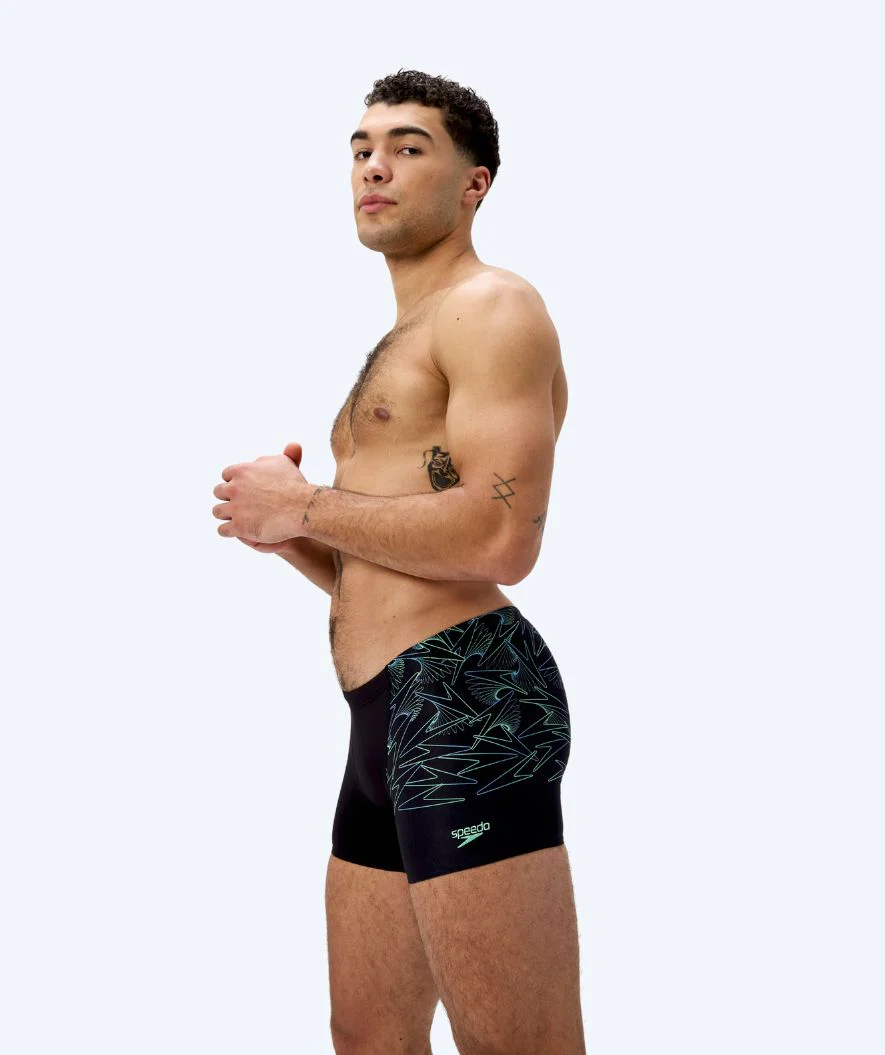 Speedo bokserki kąpielowe dla mężczyzn - Hyperboom V-Cut - Czarny/zielony - Image 4