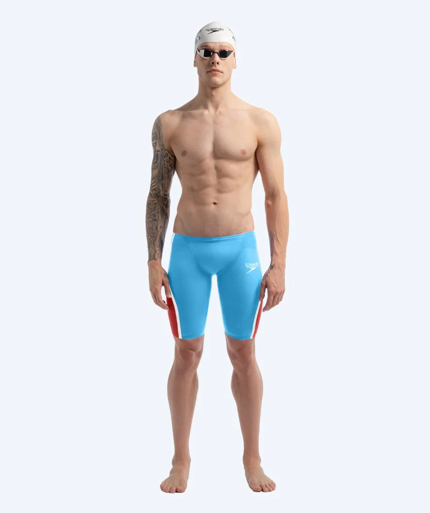 Speedo kąpielówki na zawody dla mężczyzn - LZR Pure Intent 2.0 - Niebieski/czerwony - Image 4
