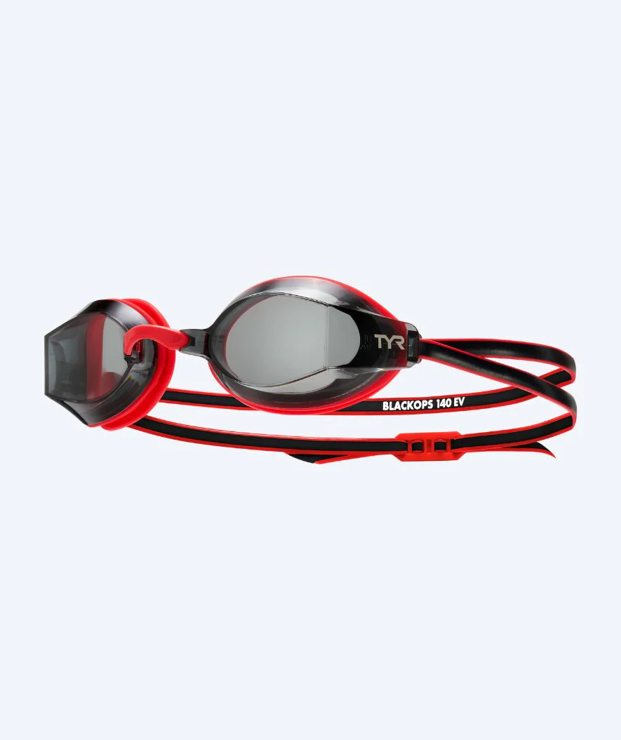 TYR okulary do pływania - Blackops 140 EV - Czerwony/czarny
