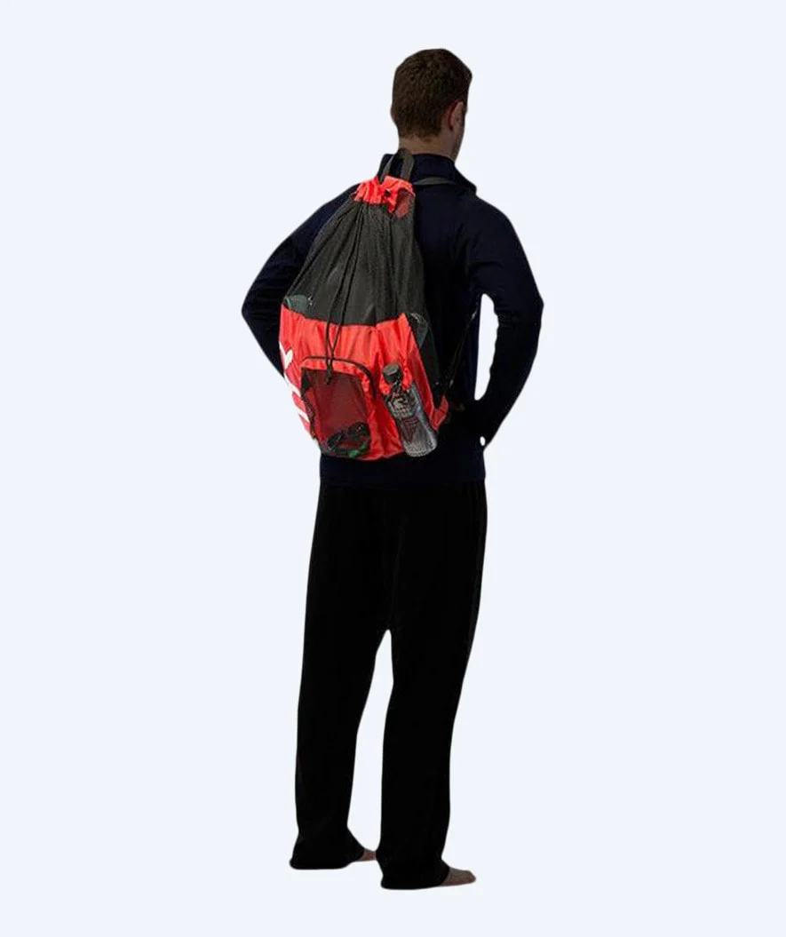 TYR worek pływacki z siatki - Big Mesh Mummy 40L - Czerwony - Image 2