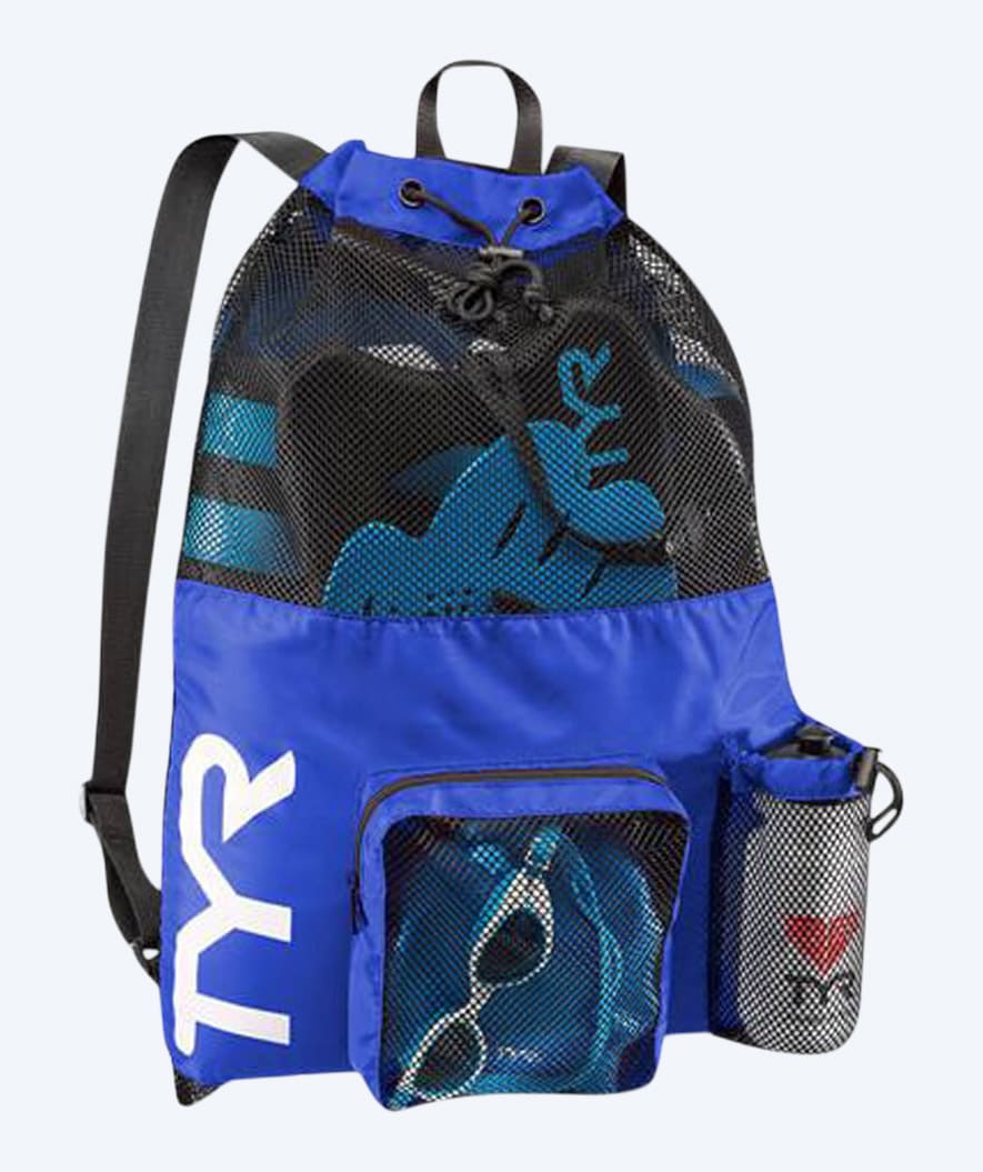 TYR worek pływacki z siatki - Big Mesh Mummy 40L - Niebieski