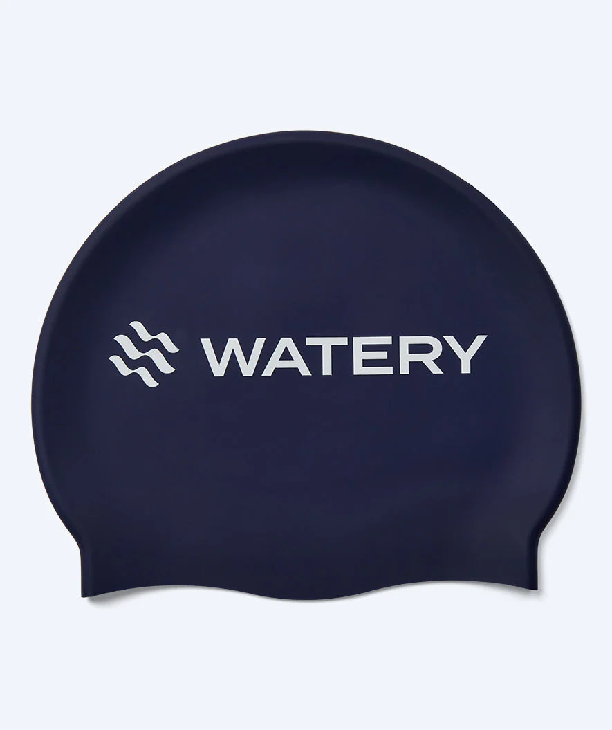 Watery czepek do pływania dla dzieci (3-10) - Signature - Ciemnoniebieski