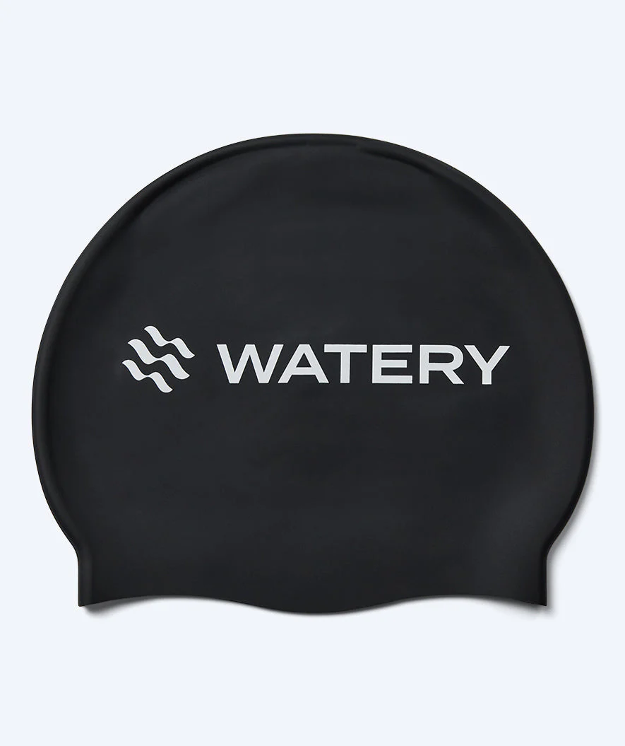 Watery czepek do pływania dla dzieci (3-10) - Signature - Czarny