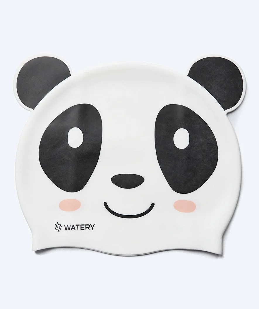 Watery czepek do pływania dla dzieci - Dashers - Panda Bear (Biały/czarny)