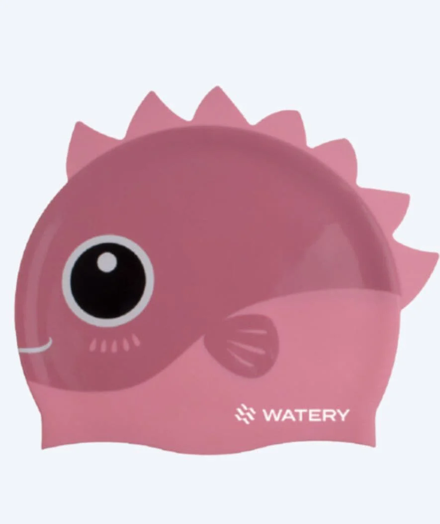 Watery czepek do pływania dla dzieci - Fishi - Różowy Shark