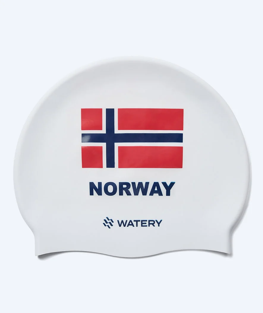 Watery czepek do pływania - Norway - Biały