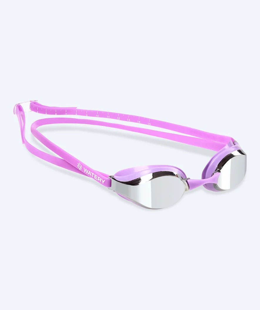 Watery Elite okulary do pływania - Poseidon Mirror - Fioletowy/srebrny