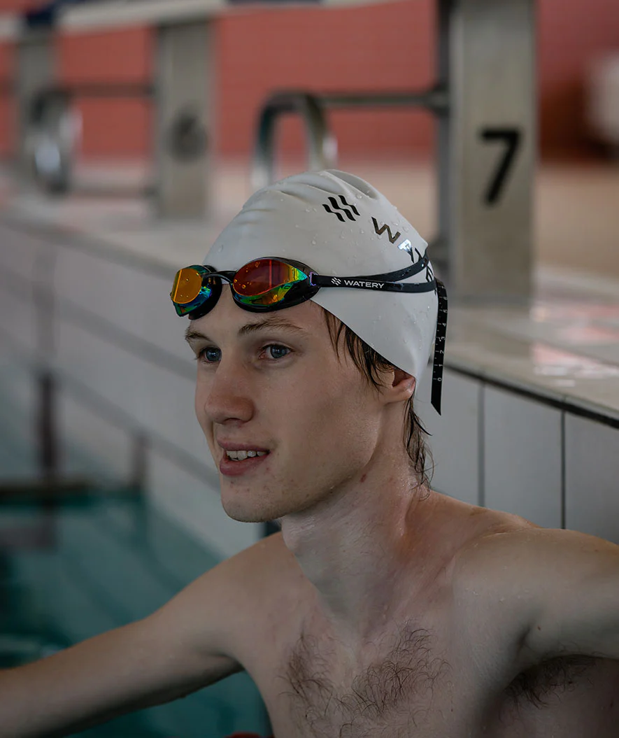 Watery Elite okulary do pływania - Poseidon Ultra - Biały/niebieski - Image 13