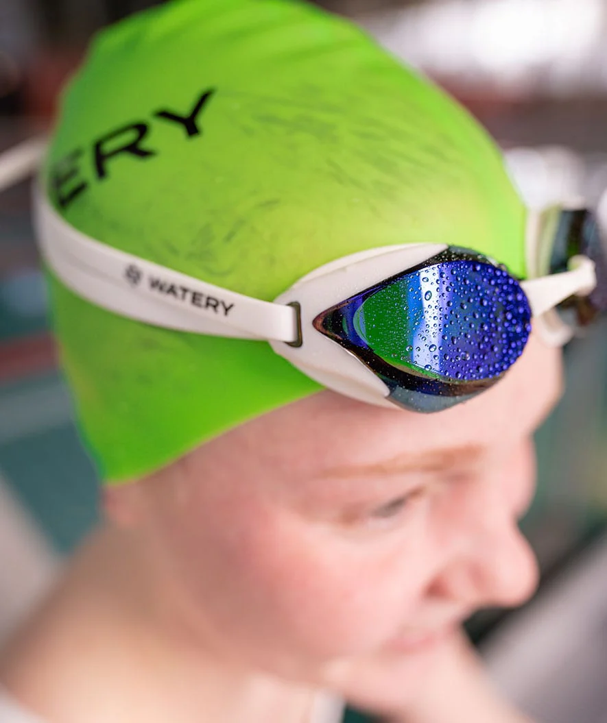 Watery Elite okulary do pływania - Poseidon Ultra Mirror - Biały/złoty - Image 14
