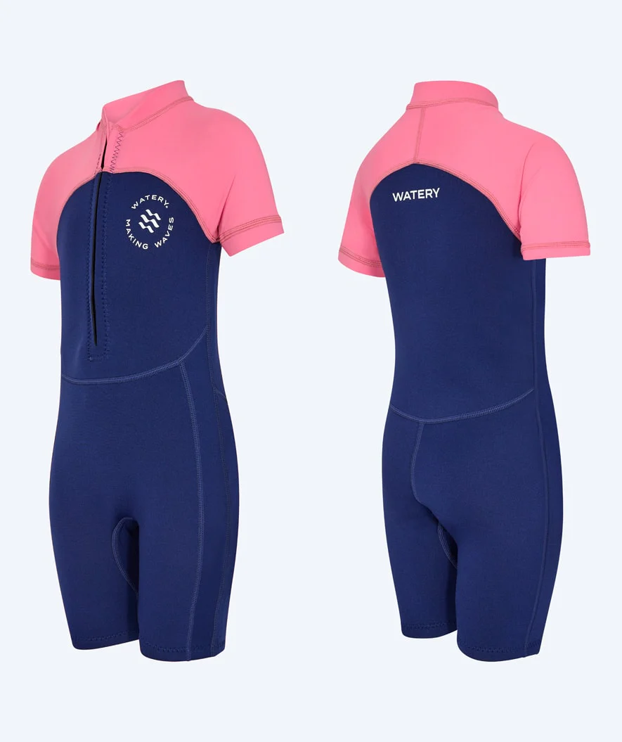 Watery kombinezon UV dla dzieci - Calypso Shorty - Różowy