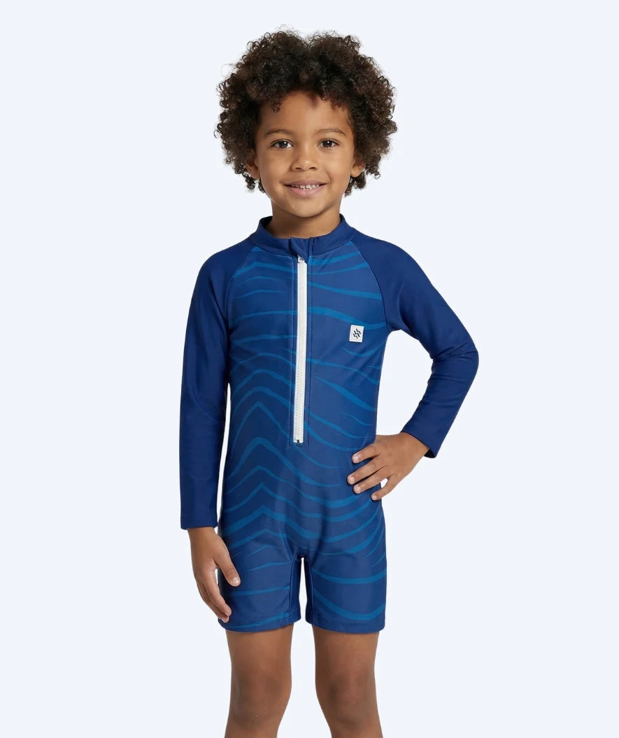 Watery kombinezon UV dla dzieci - Fjord z długimi rękawami Rashguard - Ciemnoniebieski