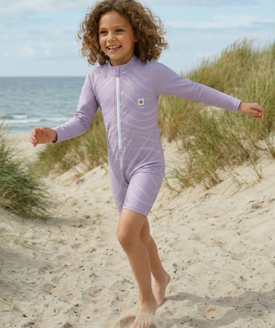Watery kombinezon UV dla dzieci - Fjord z długimi rękawami Rashguard - Fioletowy - Image 4