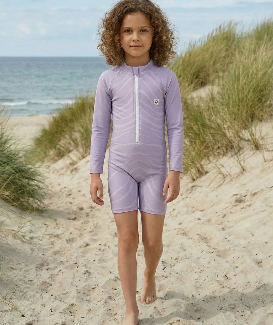 Watery kombinezon UV dla dzieci - Fjord z długimi rękawami Rashguard - Fioletowy - Image 6