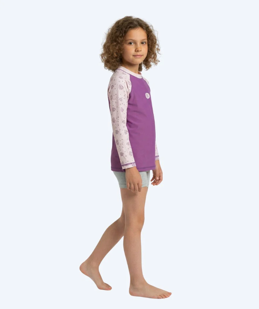 Watery koszulka UV dla dzieci - Brandman z długimi rękawami Rashguard - Różowy/fioletowy - Image 5