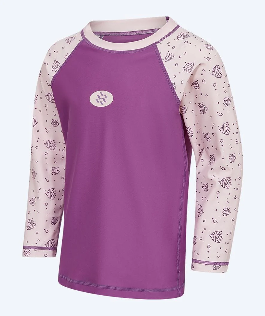 Watery koszulka UV dla dzieci - Brandman z długimi rękawami Rashguard - Różowy/fioletowy - Image 8
