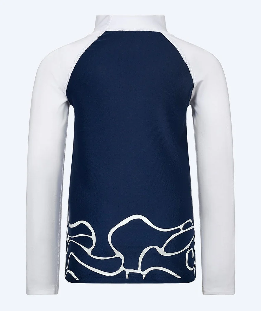 Watery koszulka UV dla dzieci - Chilton z długimi rękawami Rashguard - Ciemnoniebieski/biały - Image 13
