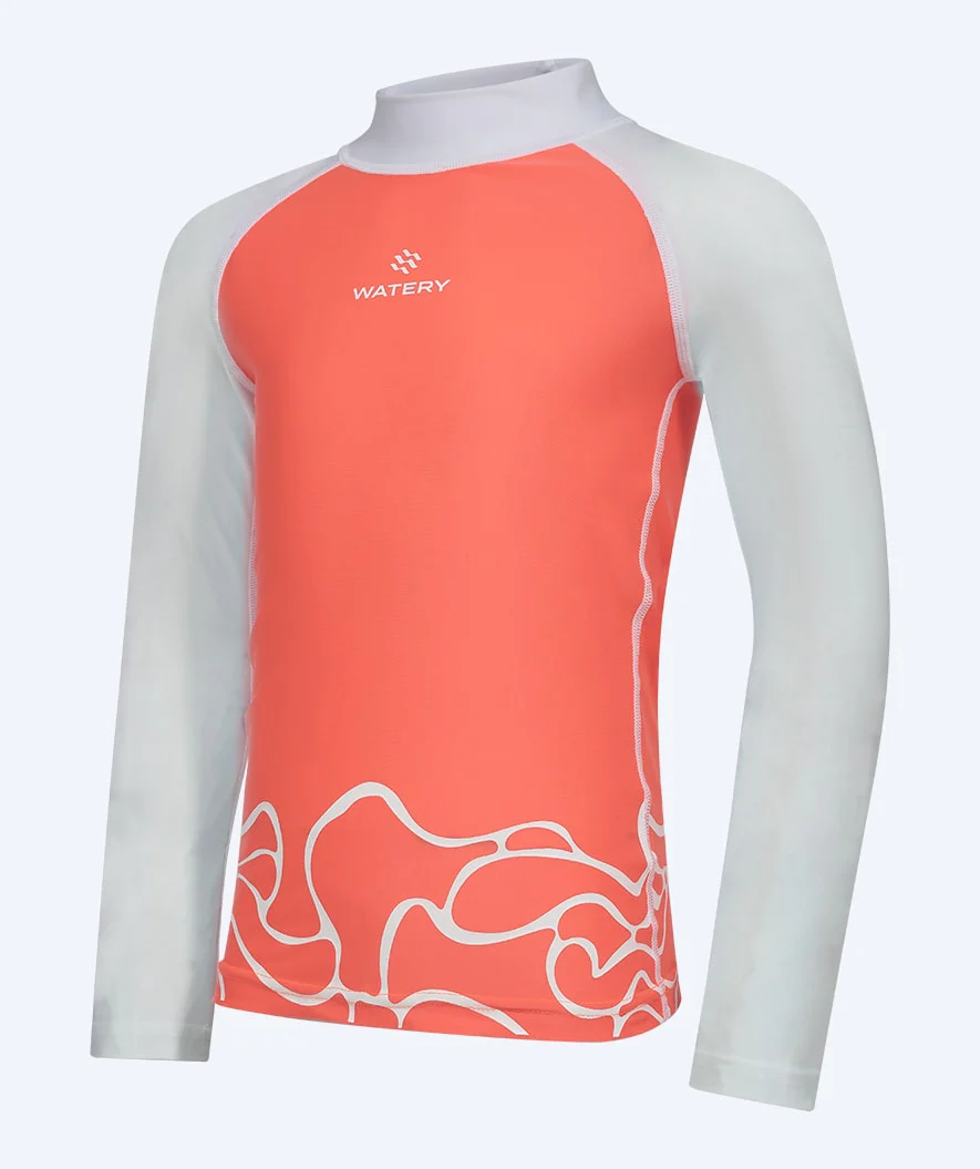 Watery koszulka UV dla dzieci - Chilton z długimi rękawami Rashguard - Jasnoróżowy/biały - Image 10