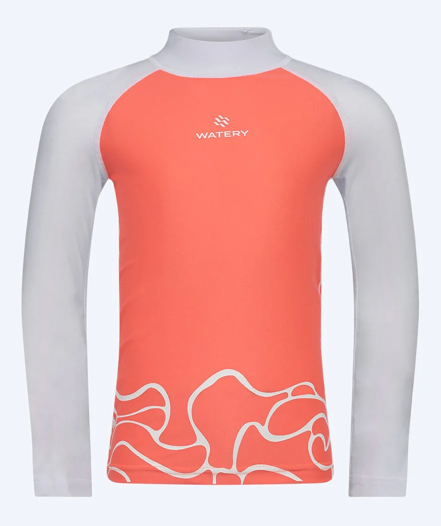 Watery koszulka UV dla dzieci - Chilton z długimi rękawami Rashguard - Jasnoróżowy/biały - Image 11