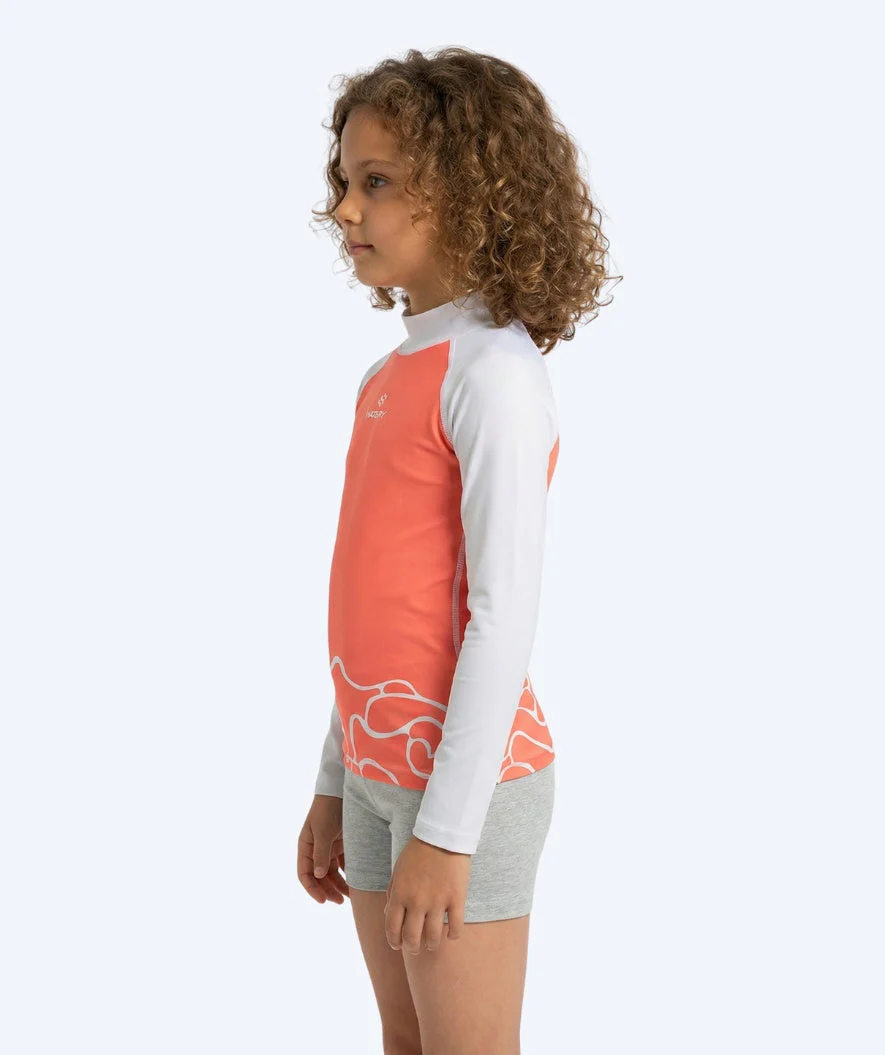 Watery koszulka UV dla dzieci - Chilton z długimi rękawami Rashguard - Jasnoróżowy/biały - Image 3