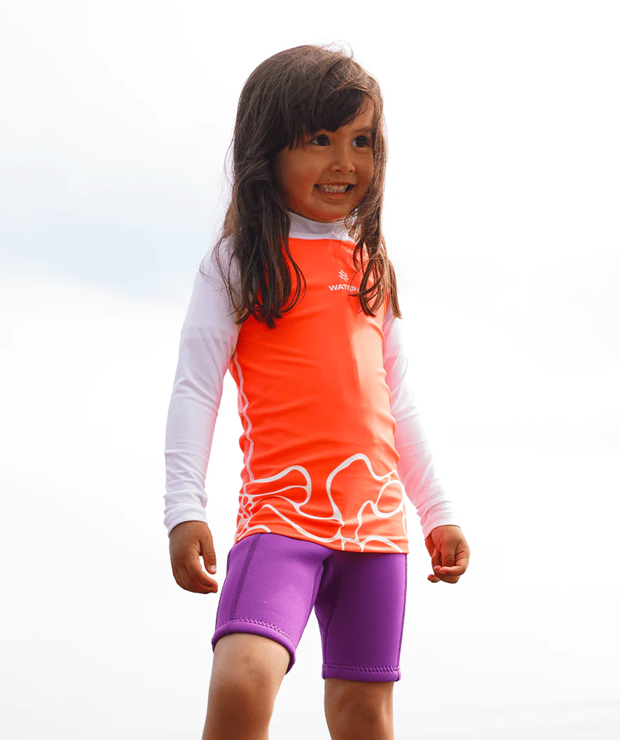 Watery koszulka UV dla dzieci - Chilton z długimi rękawami Rashguard - Jasnoróżowy/biały - Image 9