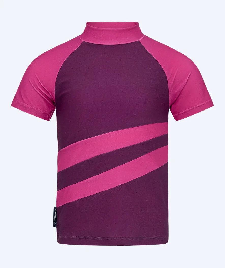 Watery koszulka UV dla dzieci - Manami z krótkimi rękawami Rashguard - Fioletowy - Image 5