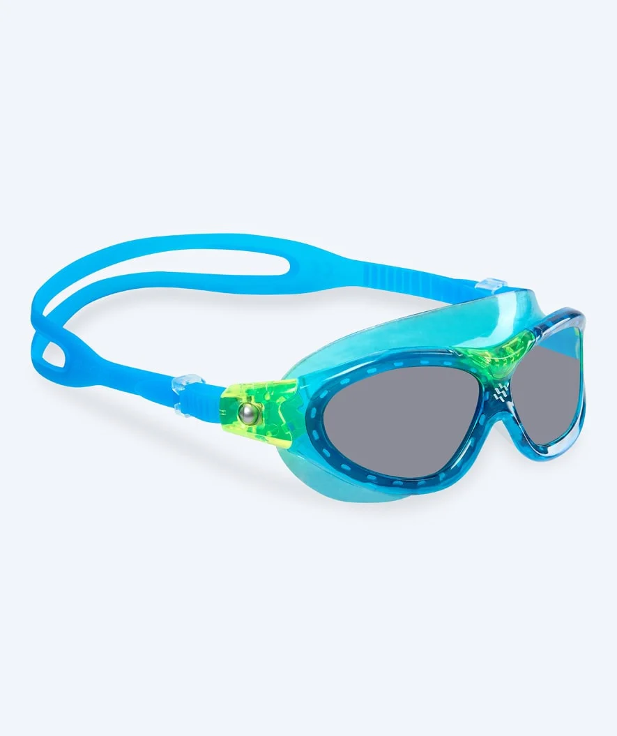 Watery okulary do pływania dla dzieci - Mantis 2.0 - Niebieski (Smoke soczewki)
