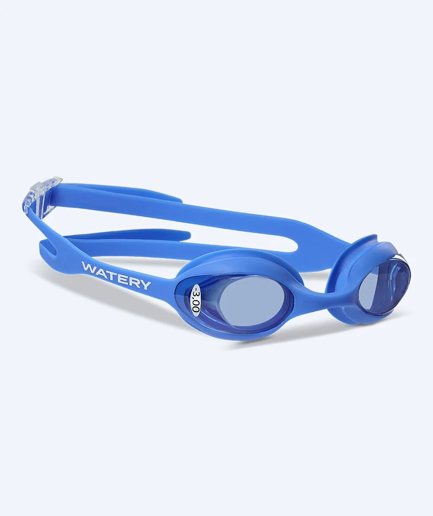Watery dziecięce korekcyjne okulary do pływania dla krótkowidzów - (-1.0) – (-6.0) - Matira - Niebieski