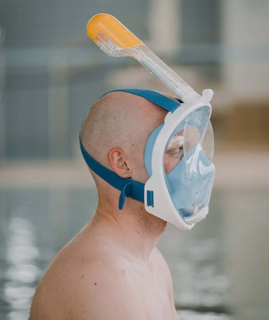 Watery pełnotwarzowa maska do nurkowania dla dorosłych - Oxygen - Niebieski - Image 8