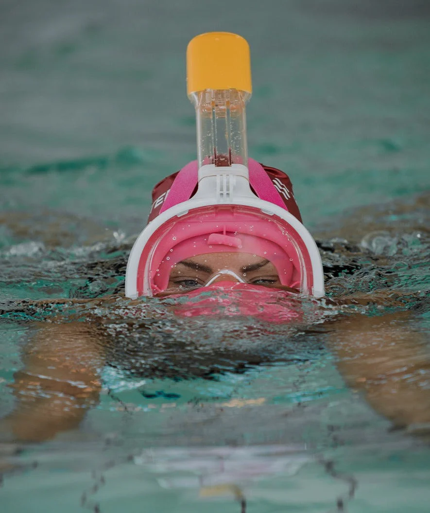 Watery pełnotwarzowa maska do nurkowania dla dorosłych - Oxygen - Różowy - Image 15