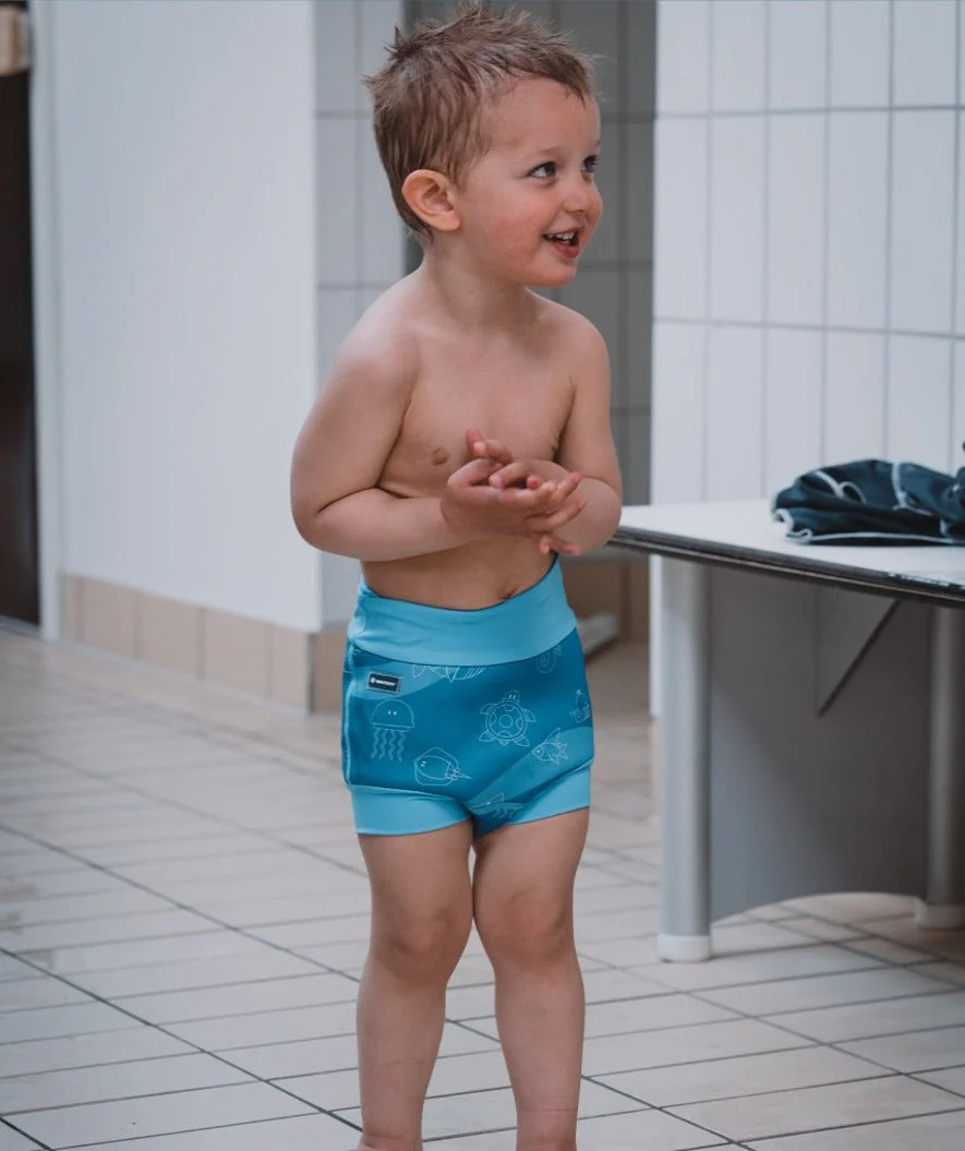 Watery pieluszki do pływania dla dzieci - Neoprene Swim Nappy - Atlantic Blue - Image 11