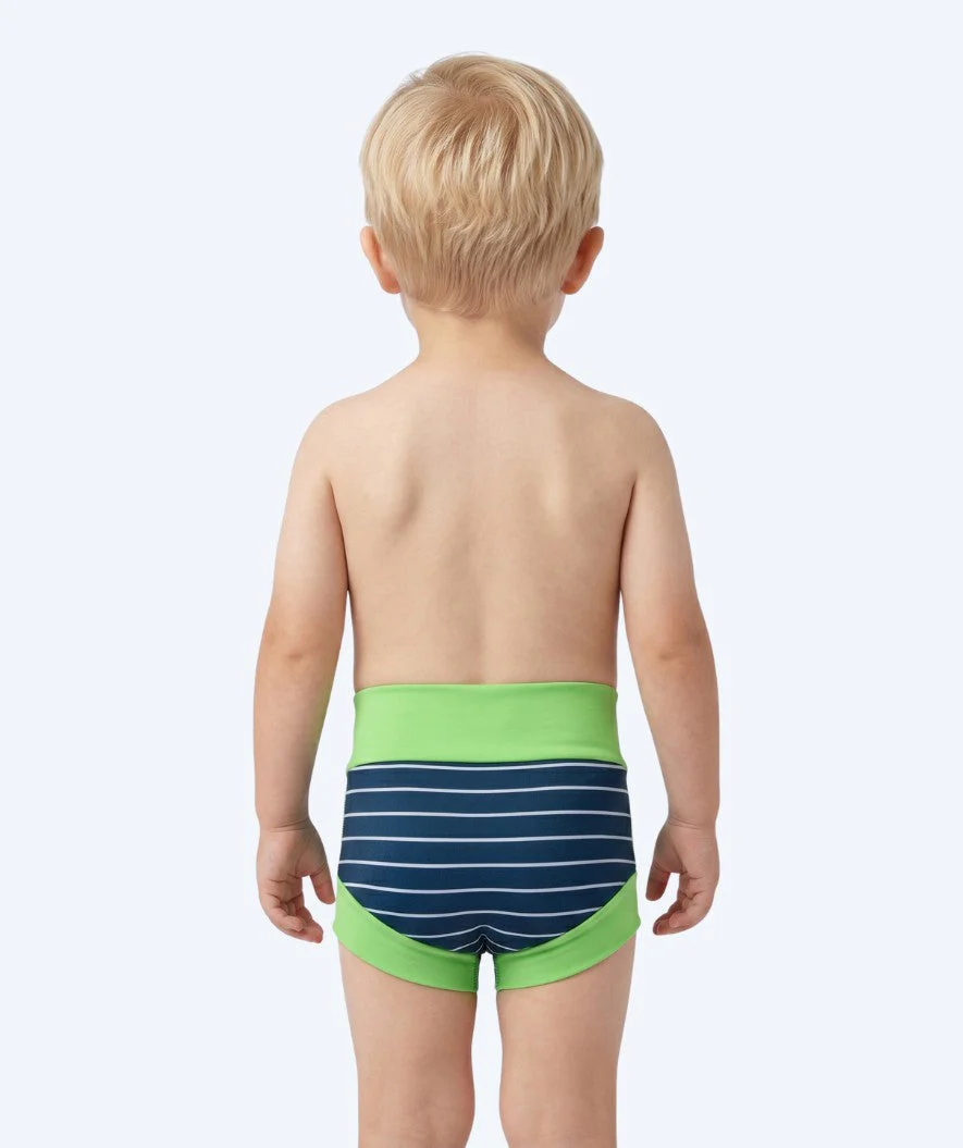 Watery pieluszki do pływania dla dzieci - Neoprene Swim Nappy - Green Stripes - Image 2