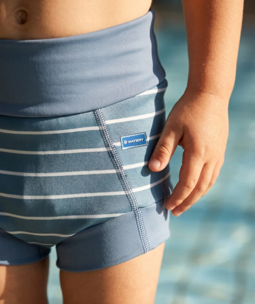 Watery pieluszki do pływania dla dzieci - Neoprene Swim Nappy - Nordic Blue Stripes - Image 4