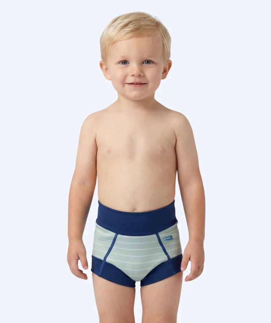 Watery pieluszki do pływania dla dzieci - Neoprene Swim Nappy - Nordic Green Stripes
