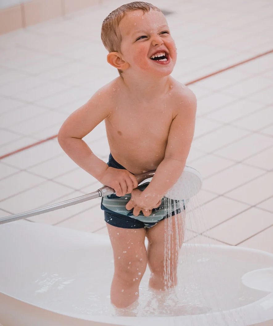 Watery pieluszki do pływania dla dzieci - Neoprene Swim Nappy - Nordic Green Stripes - Image 6