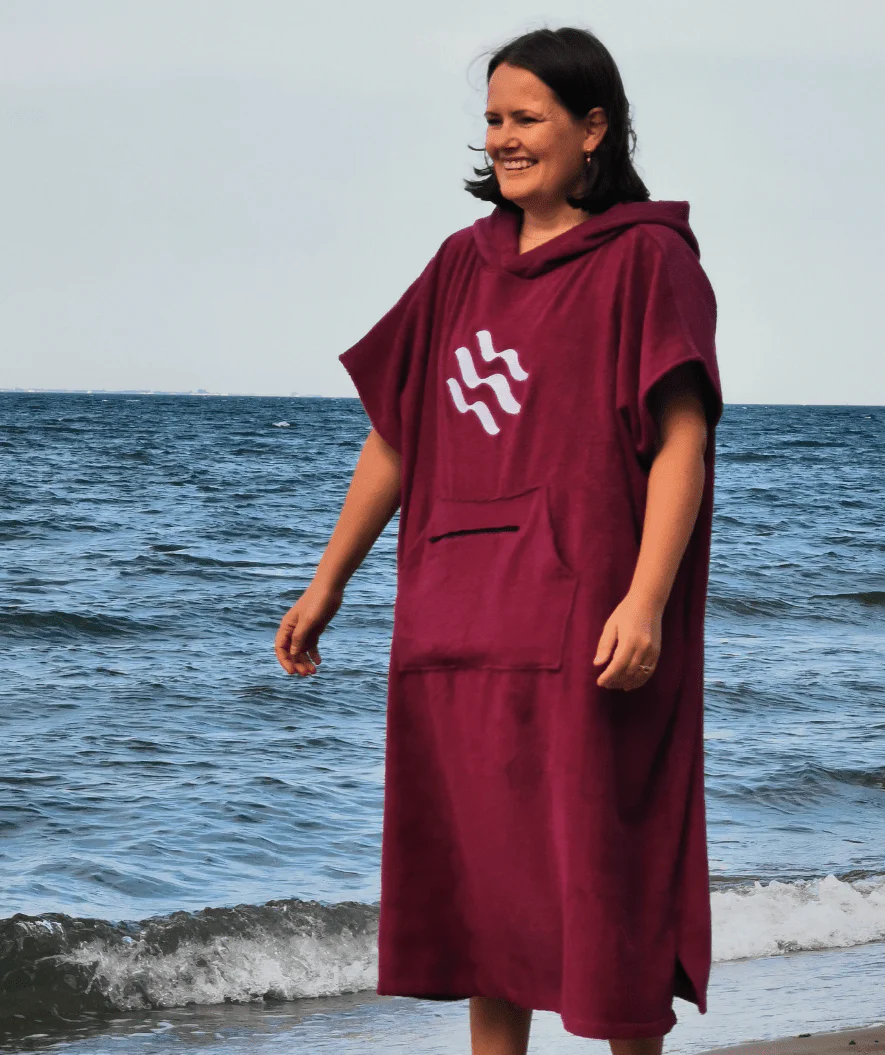Watery ponczo kąpielowe dla dorosłych - Bawełna - Czarny - Image 15