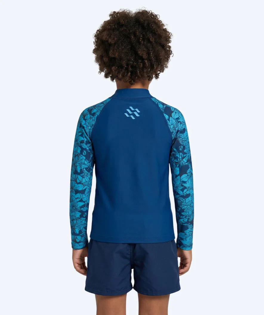 Watery koszulka UV dla dzieci - Katsu z długimi rękawami Rashguard - Niebieski/ciemnoniebieski - Image 2