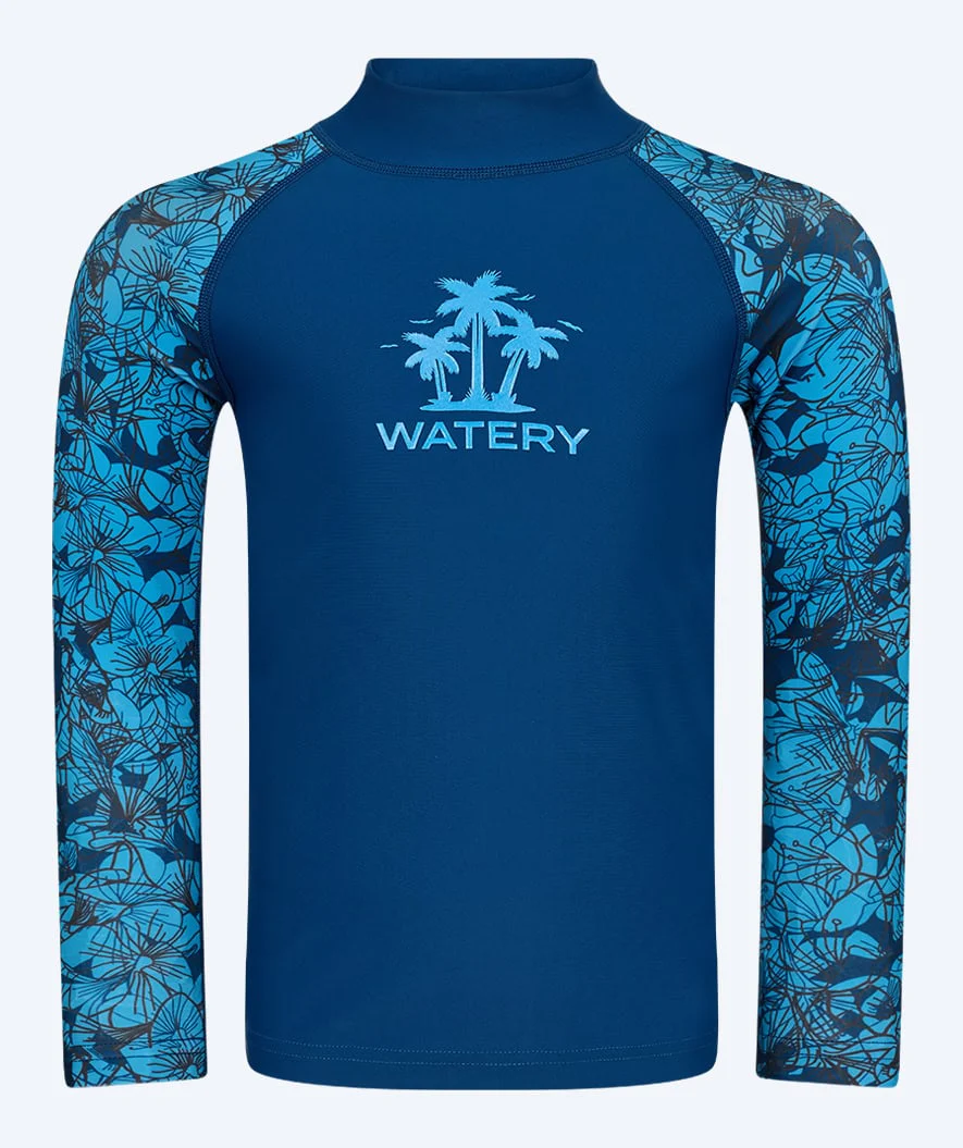 Watery koszulka UV dla dzieci - Katsu z długimi rękawami Rashguard - Niebieski/ciemnoniebieski - Image 9