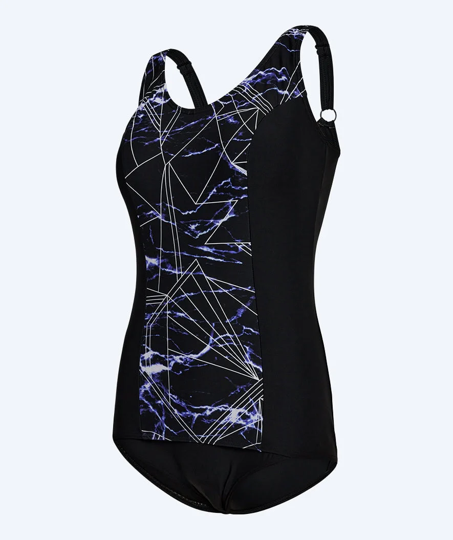 Watery strój kąpielowy w kwiaty dla kobiet plus size - Vale - Czarny - Image 6